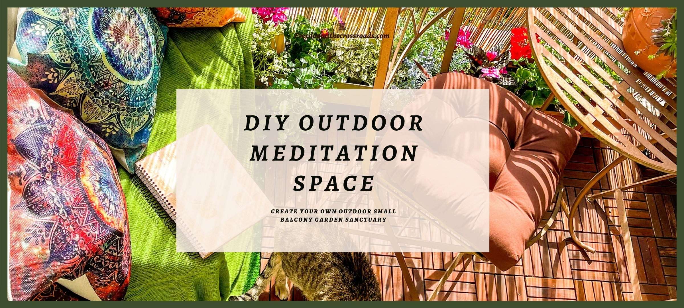 diy outdoor meditation space blog feature image
